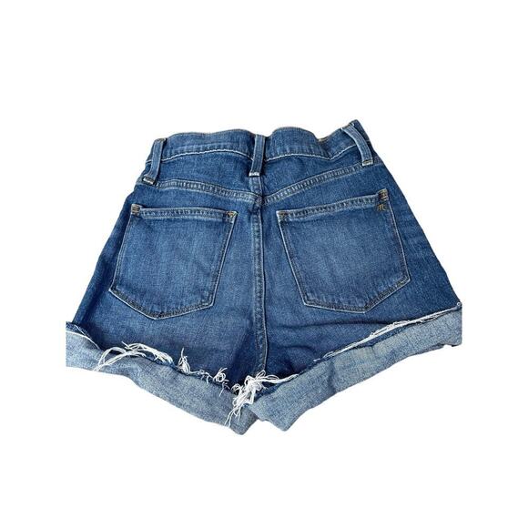 Madewell High Rise denim shorts cutoff roll up SZ 25" - Picture 2 of 5